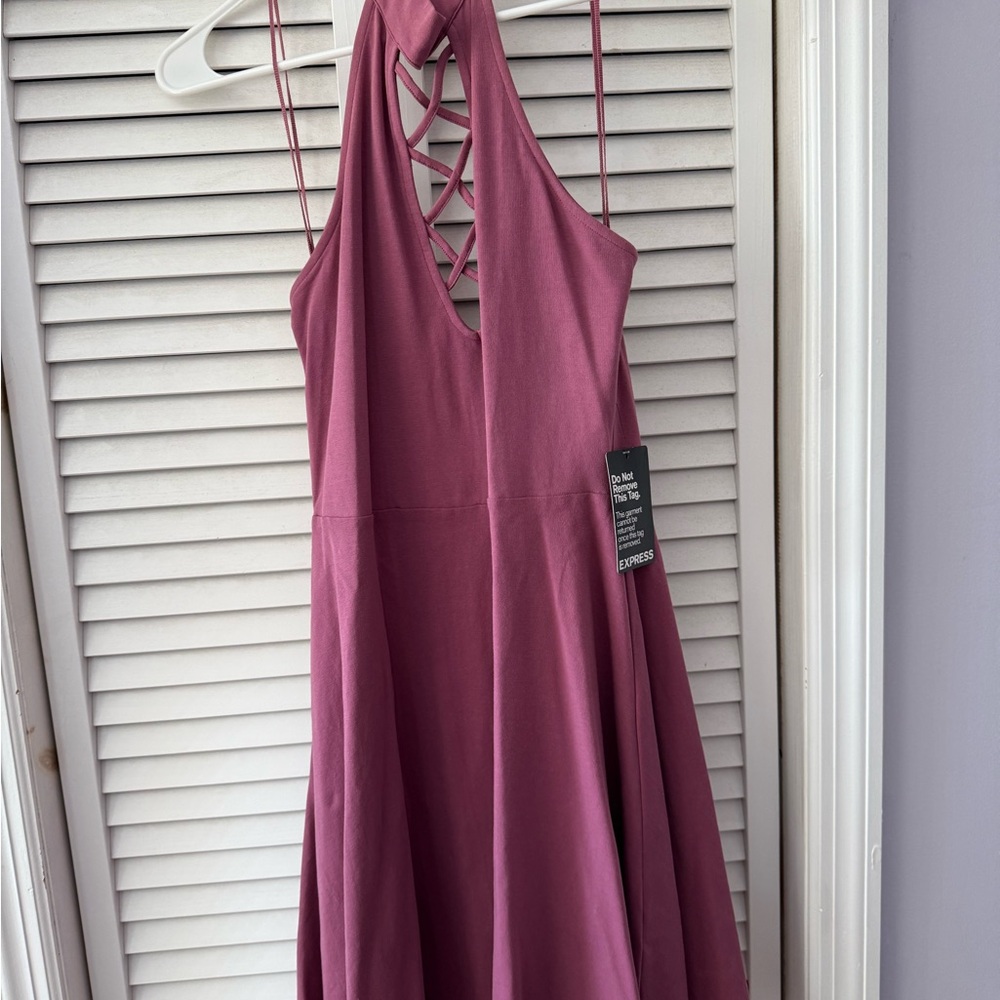 Express Mauve / Pink Halter Dress